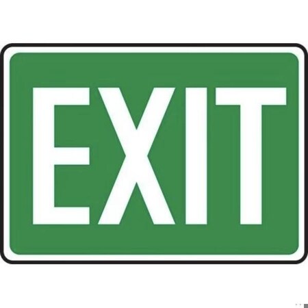 Accuform Exit Sign, Adhesive Dura-Poly, 10 in W, 7 in H MADM411XV